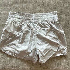Lululemon running shorts. Women’s size 8. White.